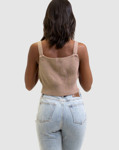 LILA KNITTED CROPPED TOP