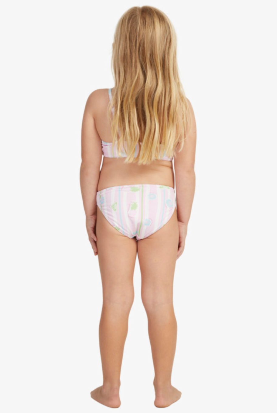 PINEAPPLE LINE CROP TOP TWO-PIECE BIKINI SET - GIRLS 2-7