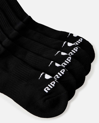 MENS BRAND CREW SOCK - 5 PACK