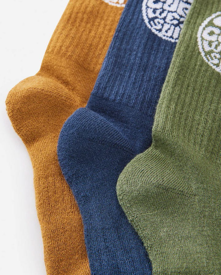 MENS WETTY CREW SOCK - 3 PACK
