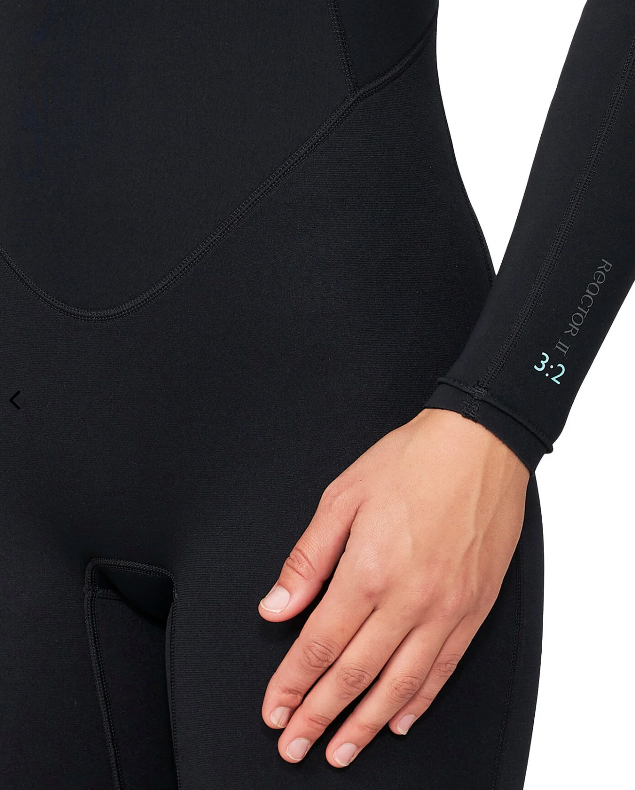 Women's Reactor 3/2mm Steamer Back Zip Wetsuit - Black