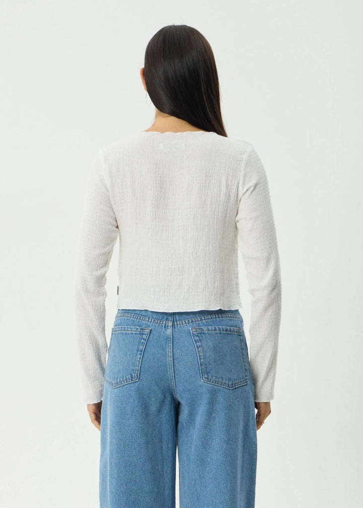 FOCUS SEERSUCKER L/S TOP
