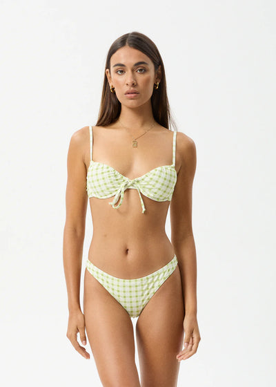 DARCY RECYCLED CHECK BIKINI TOP