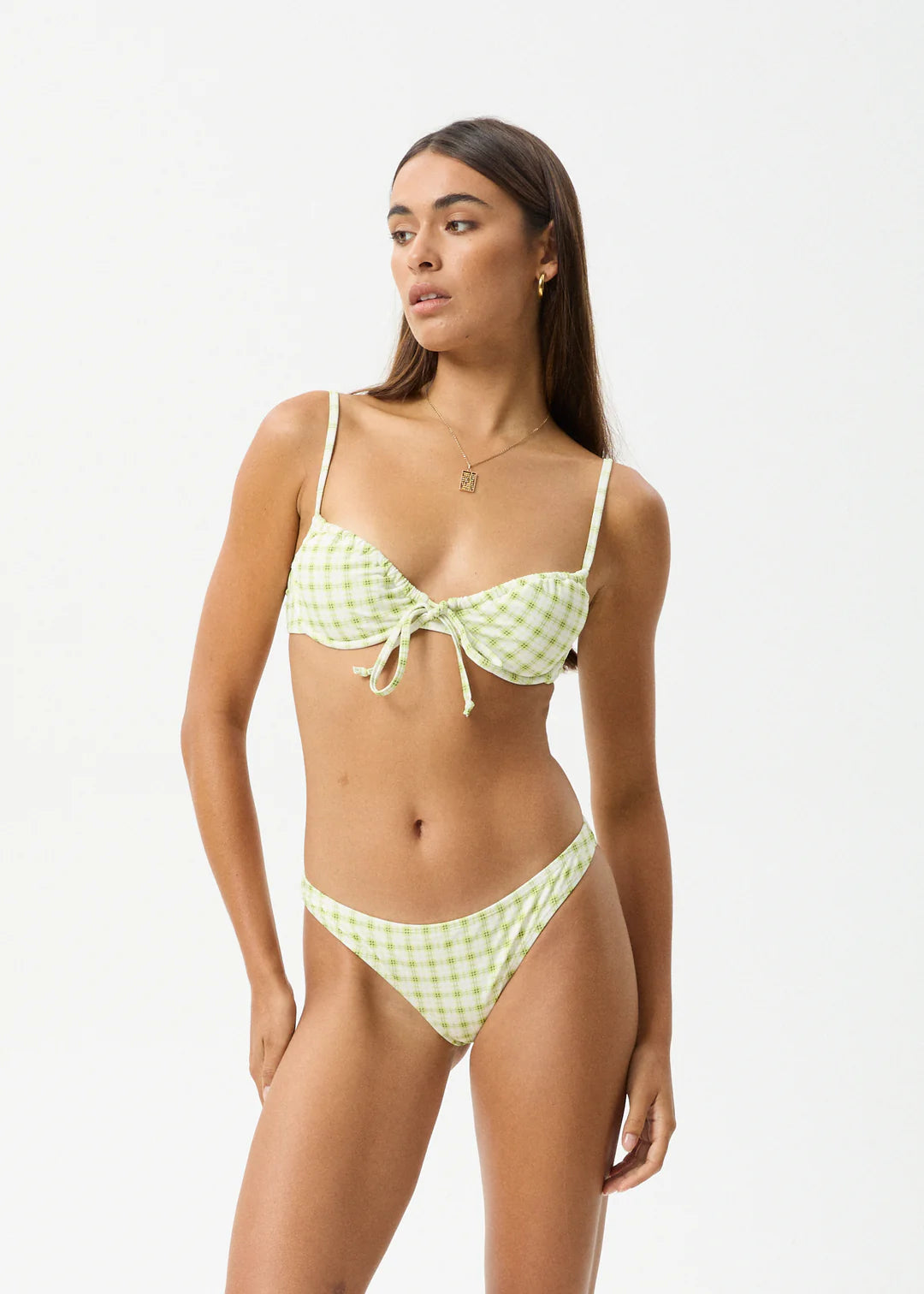 DARCY RECYCLED CHECK BIKINI BOTTOM