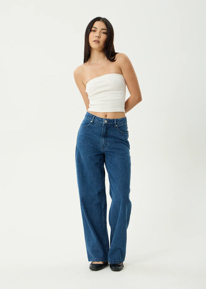 BELLA DENIM WIDE LEG BAGGY JEANS