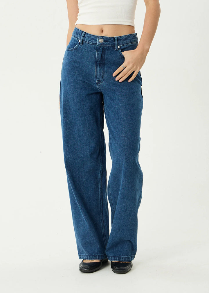 BELLA DENIM WIDE LEG BAGGY JEANS
