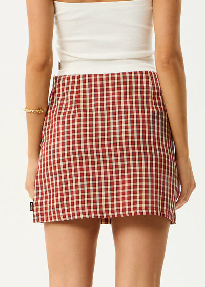 AUSTIN RECYCLED CHECK MINI SKIRT