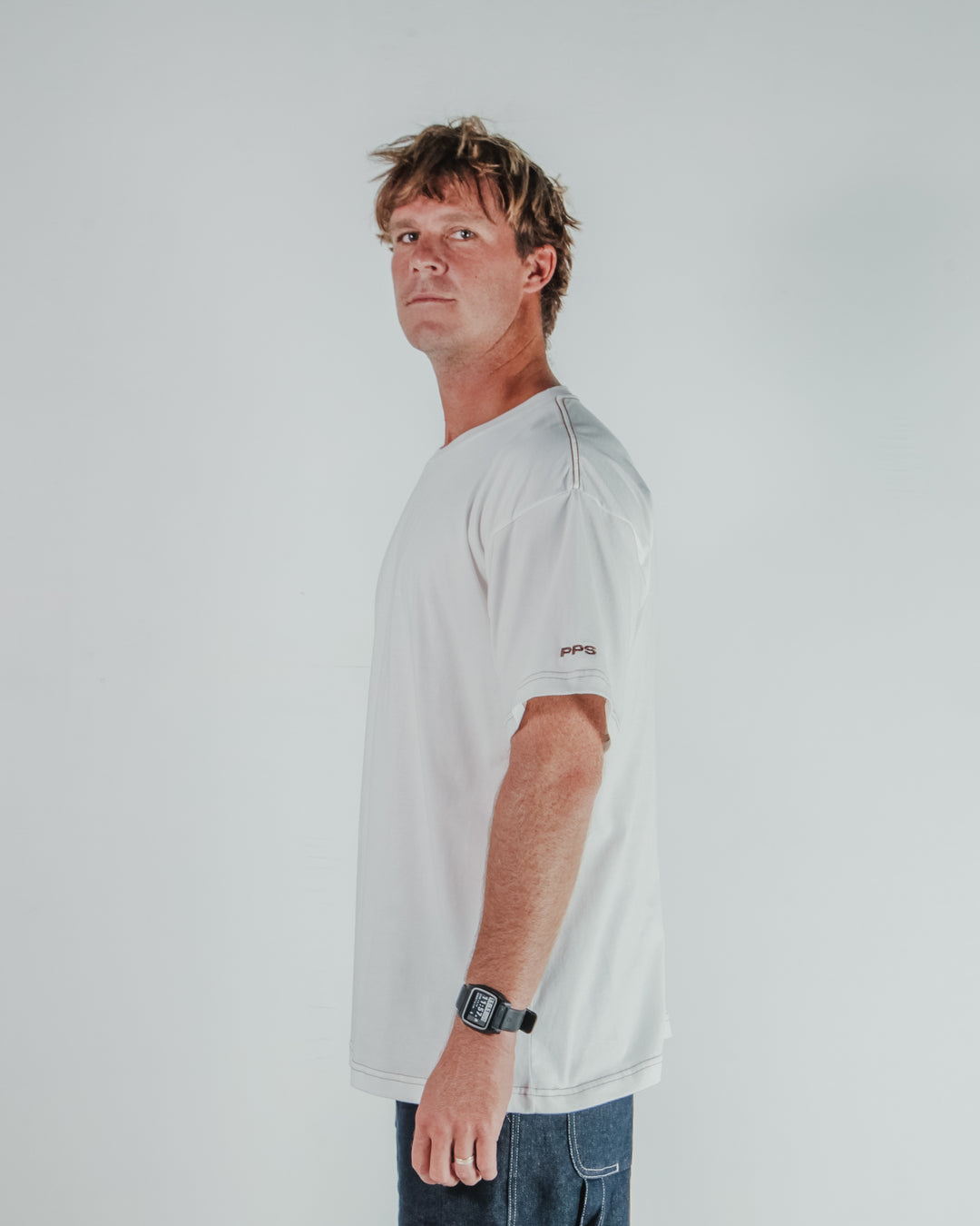 PPS Blank Stitch Tee – Off White