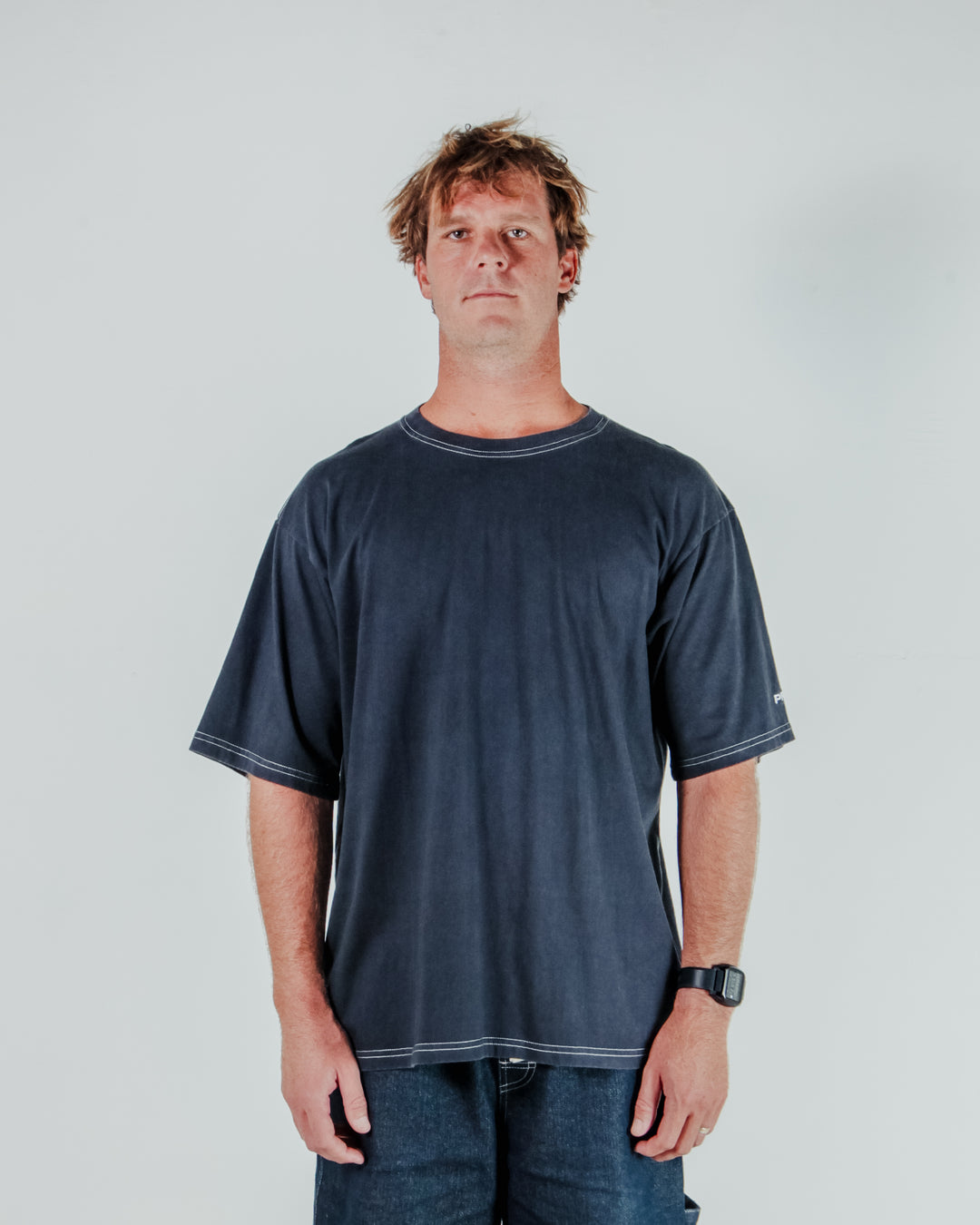 PPS Blank Stitch Tee – Black Wash