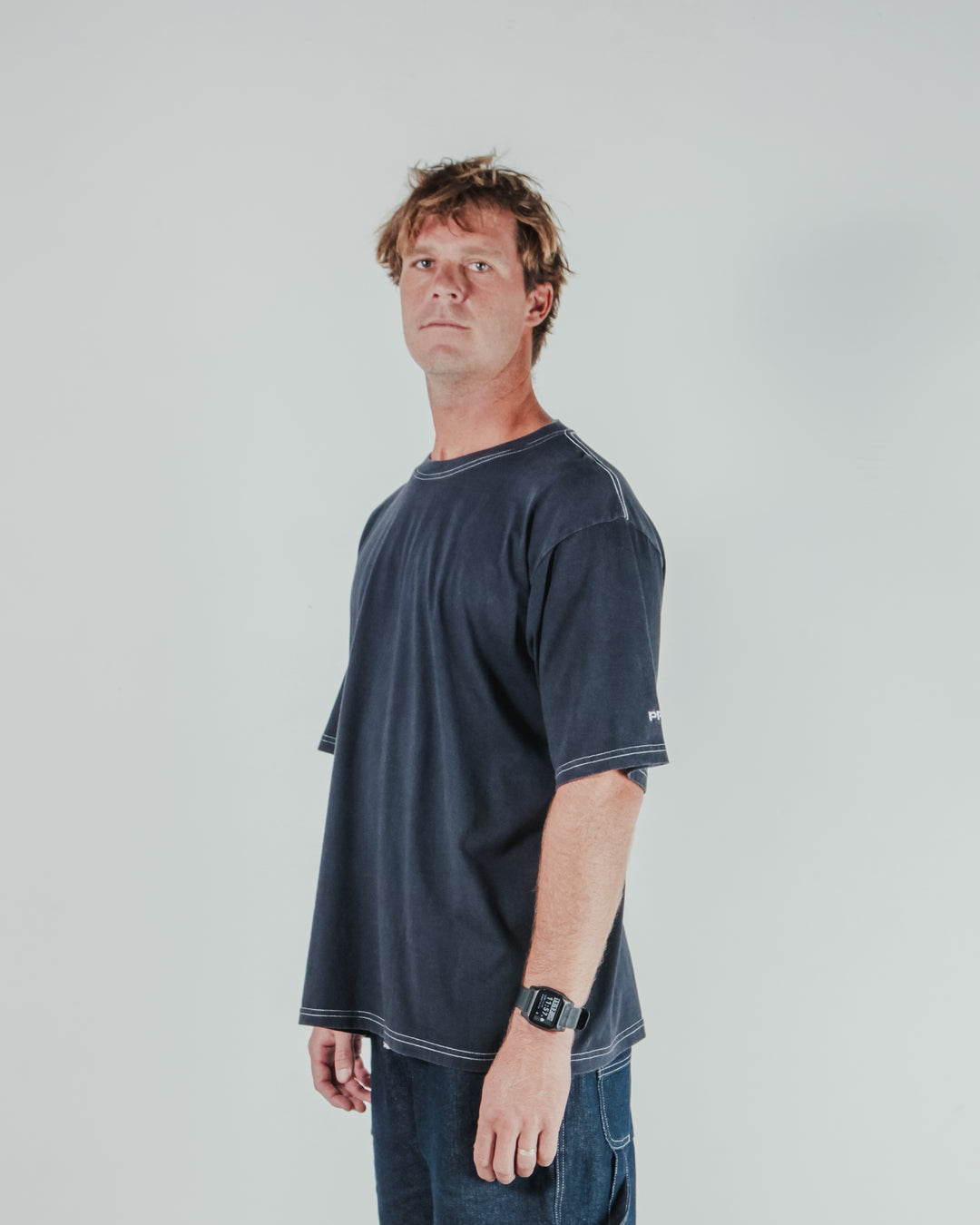 PPS Blank Stitch Tee – Black Wash