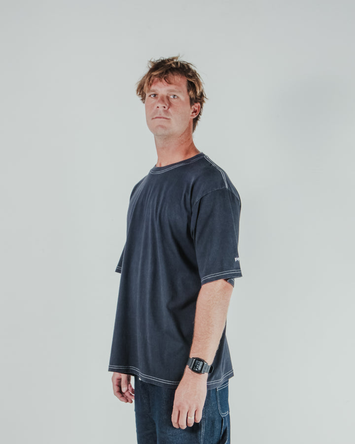 PPS Blank Stitch Tee – Black Wash