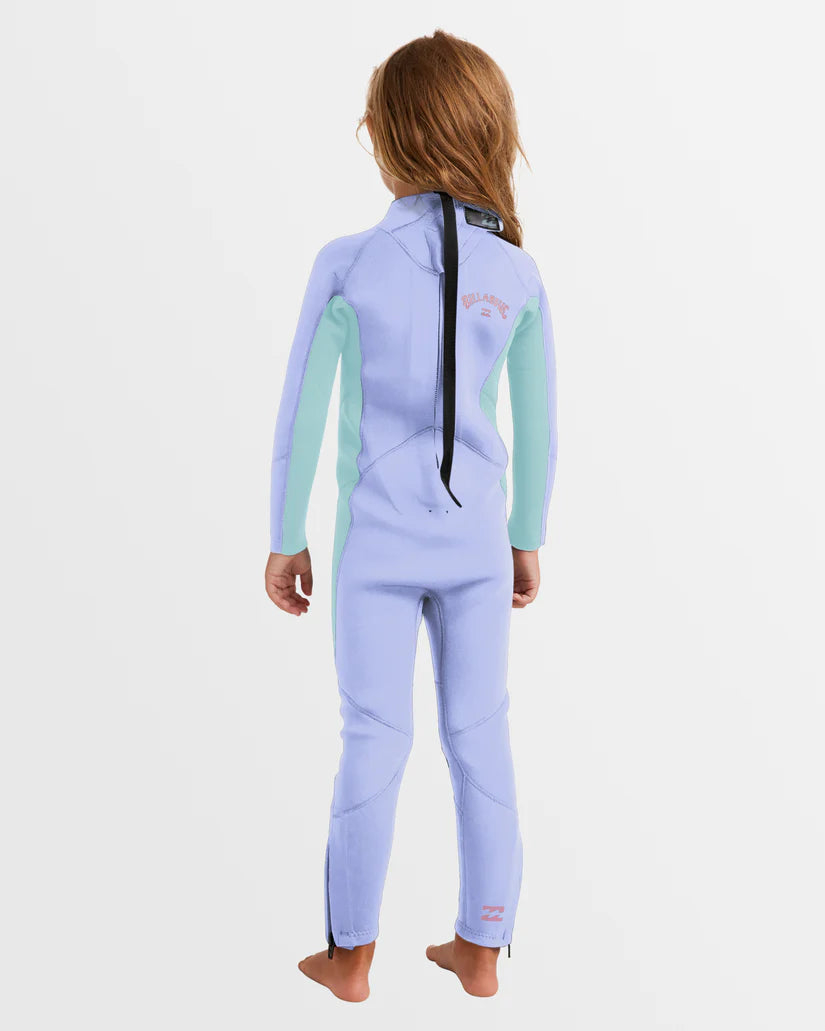 GIRLS BILLABONG 3/2 FOIL FL BZ STEAMER - BLUE