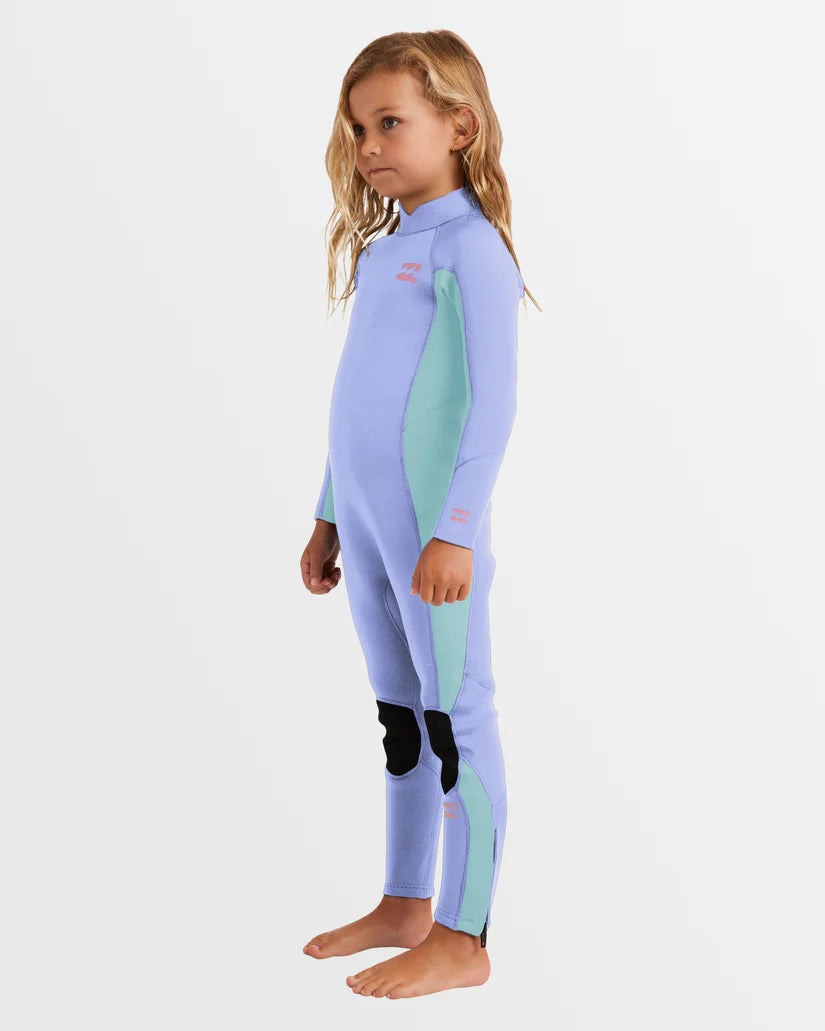 GIRLS BILLABONG 3/2 FOIL FL BZ STEAMER - BLUE