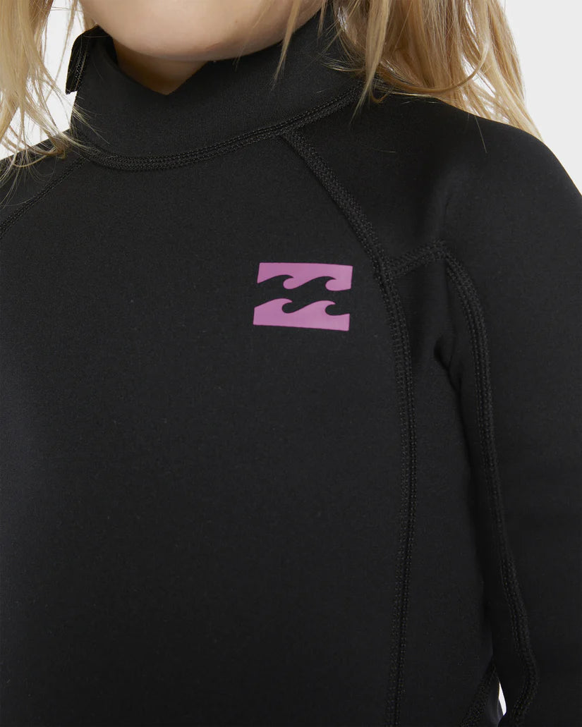 GIRLS BILLABONG 3/2 FOIL BZ STEAMER - BLACK