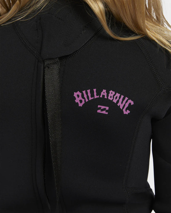 GIRLS BILLABONG 3/2 FOIL BZ STEAMER - BLACK