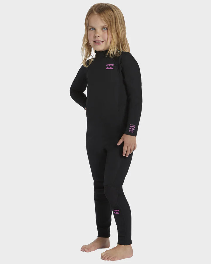 GIRLS BILLABONG 3/2 FOIL BZ STEAMER - BLACK