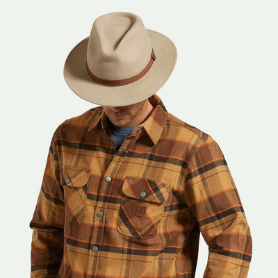 MESSER PACKABLE FEDORA - TIMBERWOLF/LIGHT BROWN