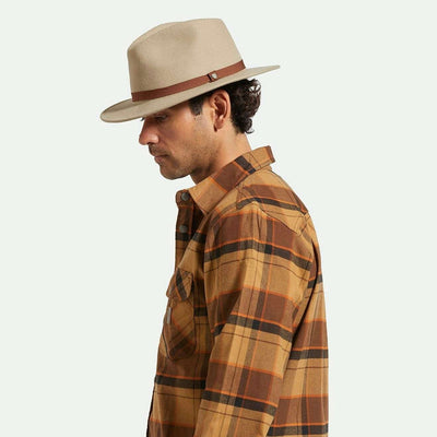 MESSER PACKABLE FEDORA - TIMBERWOLF/LIGHT BROWN