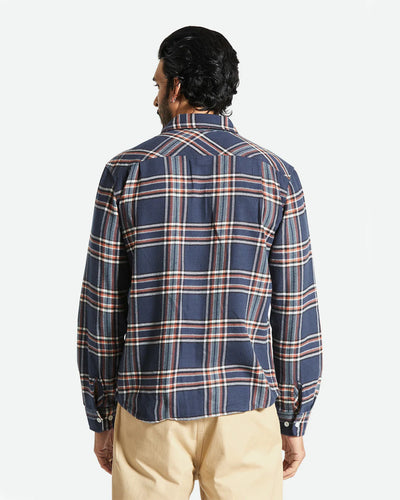 BOWERY L/S FLANNEL - WASHED NAVY