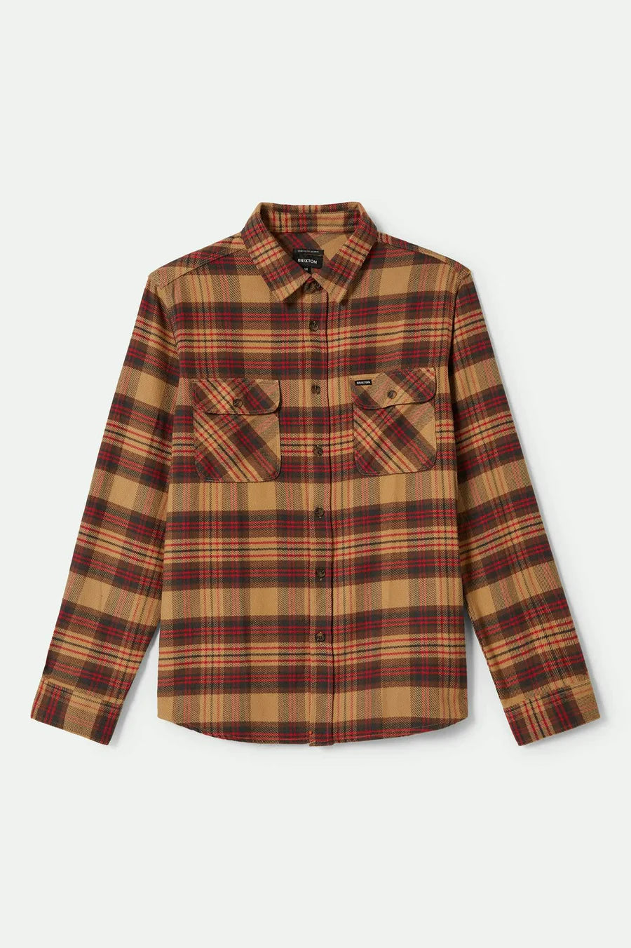 BOWERY L/S FLANNEL - CURRY/CRIMSON