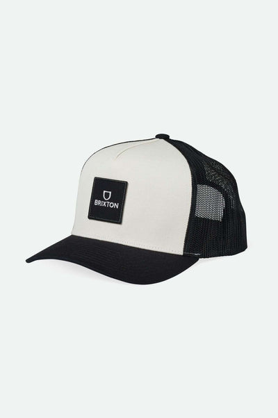 BRIXTON ALPHA BLOCK TRUCKER HAT