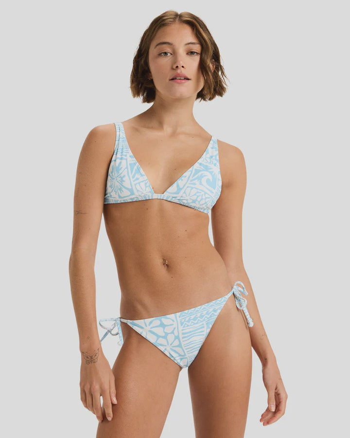 FLOWERS WAVE TIE SIDE BIKINI BOTTOM