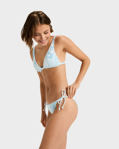 FLOWERS WAVE TIE SIDE BIKINI BOTTOM