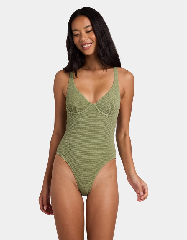 CRINKLE CRUSH RUBY ONE PIECE