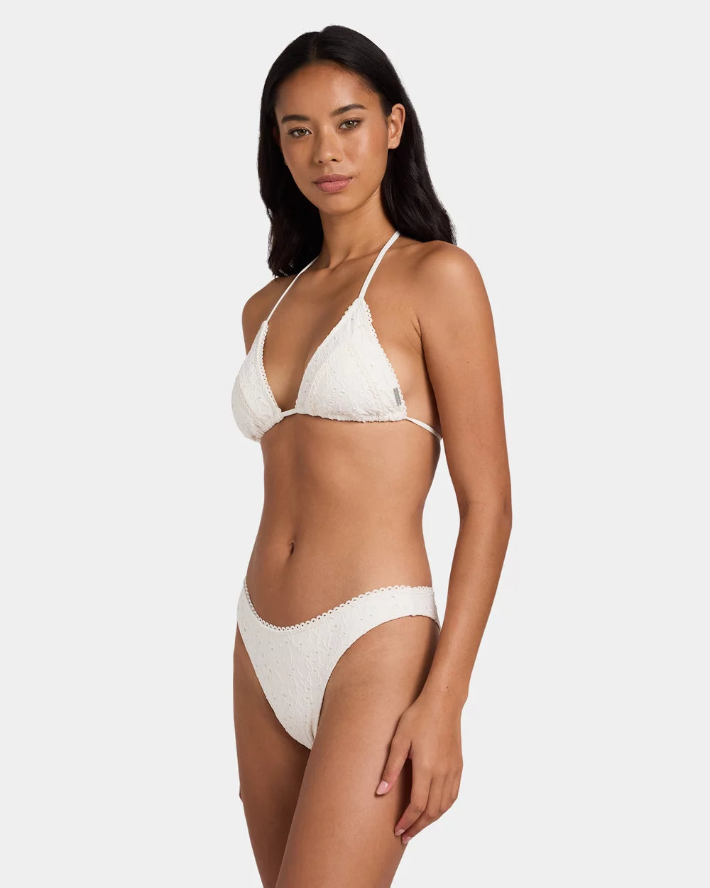 EYE ON YOU PANELLED TRI BIKINI TOP