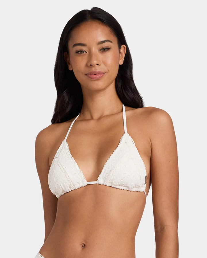 EYE ON YOU PANELLED TRI BIKINI TOP