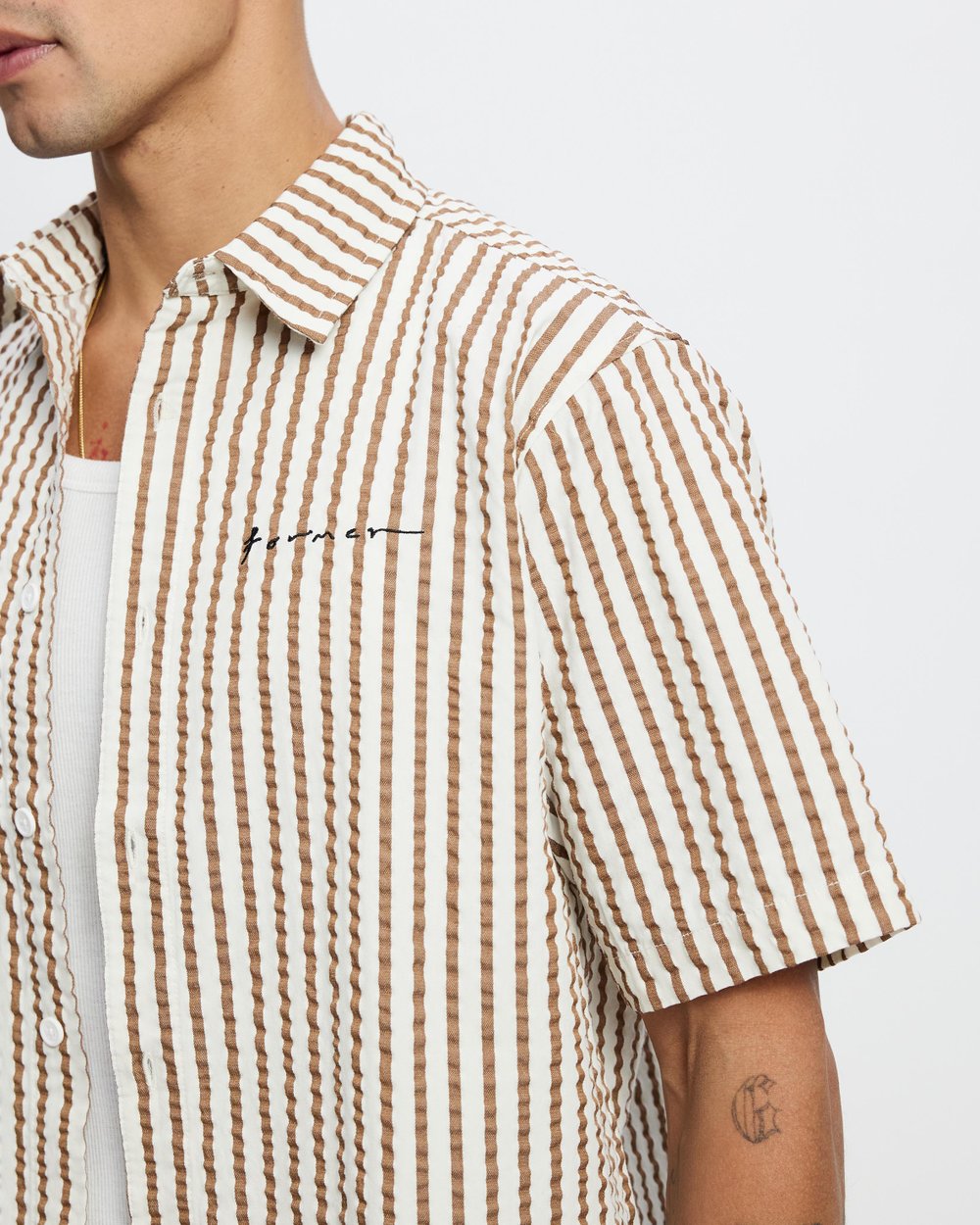 VIVIAN SEERSUCKER SS SHIRT