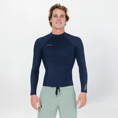 HYPER X L/S WETSUIT TOP - CARBON BLUE