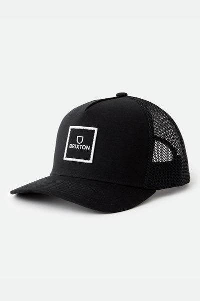 BRIXTON ALPHA BLOCK TRUCKER HAT