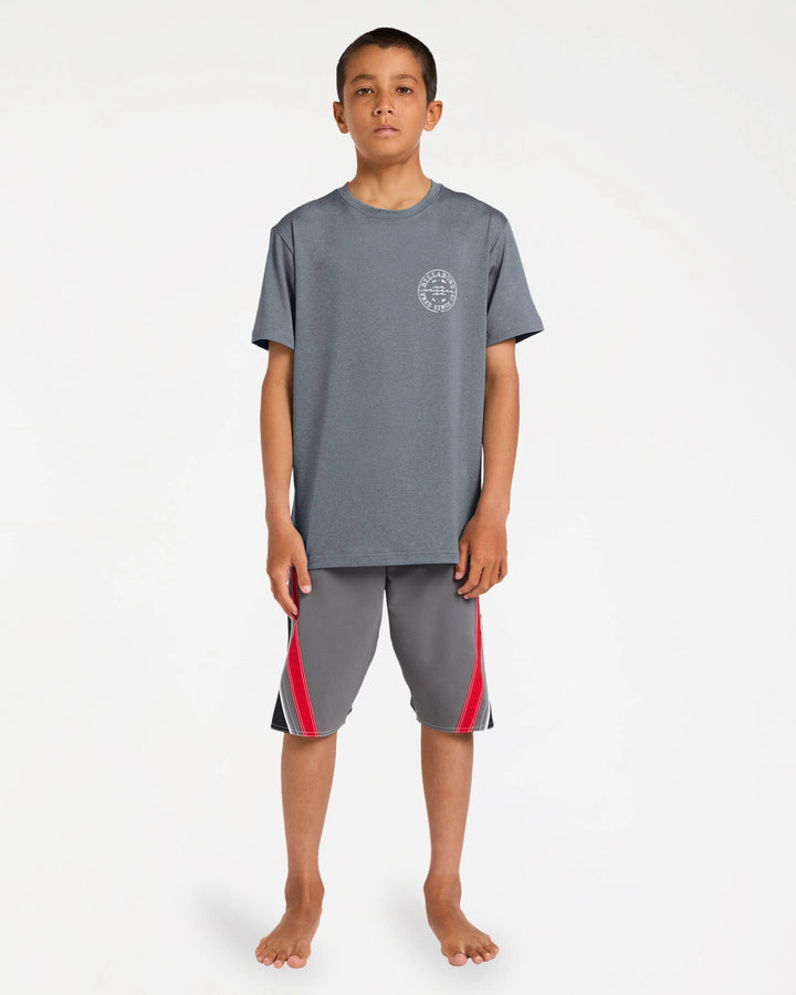 BOYS BIG WAVE DAZ TEE UPF 50 RASH VEST