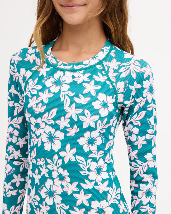 GIRLS 8-16 COCONUT RUSH LONG SLEEVE RASH VEST