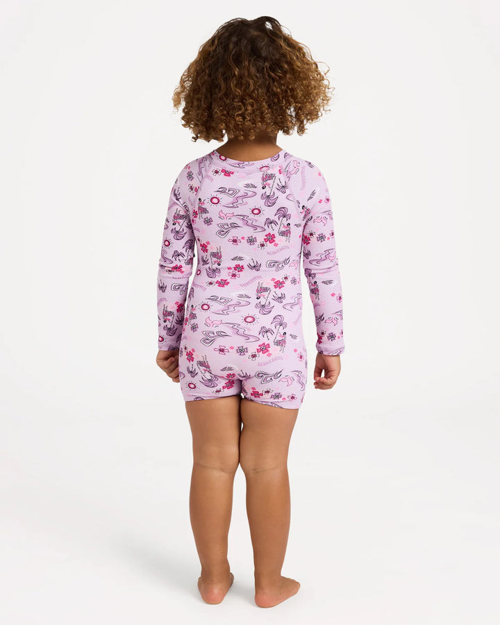 HULA HAZE 1PCE SHORTIE LONG SLEEVE SURFSHIRT