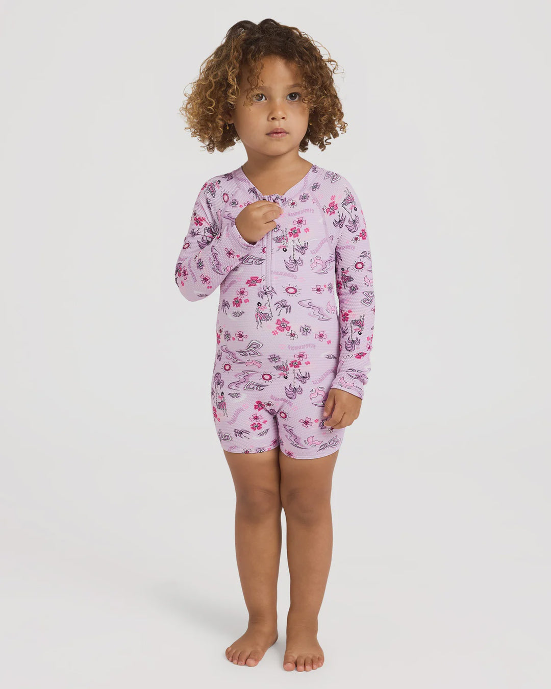 HULA HAZE 1PCE SHORTIE LONG SLEEVE SURFSHIRT