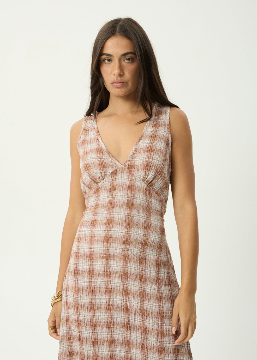 TULLY MIRAGE HEMP SEERSUCKER MAXI DRESS