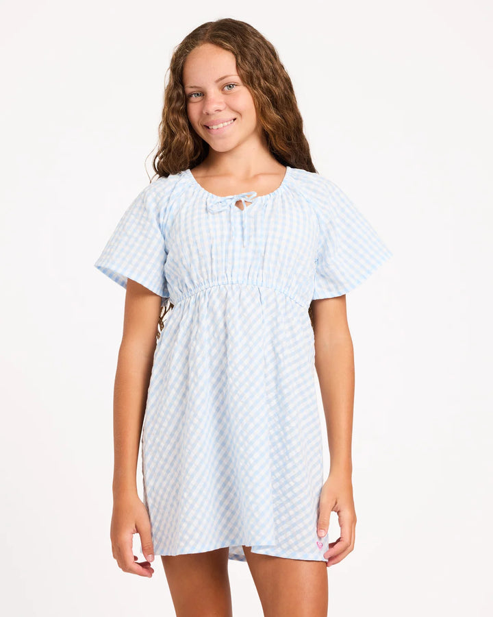 GIRLS COASTAL CHECK DRESS