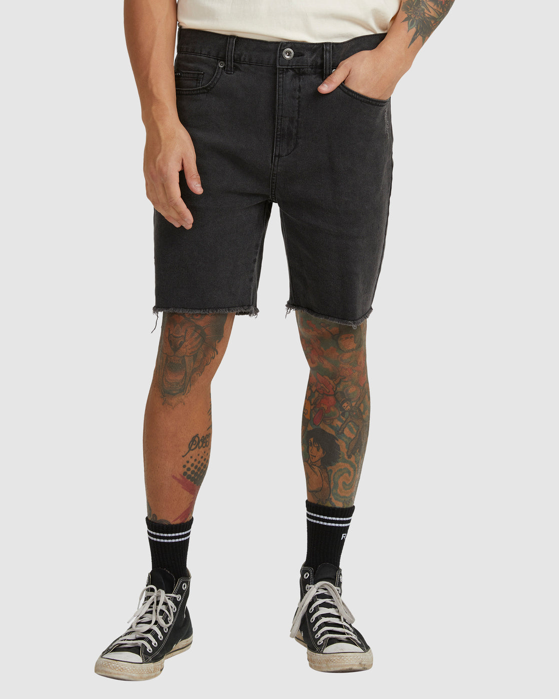 ROCKERS DENIM WALKSHORT - BLACK FADE