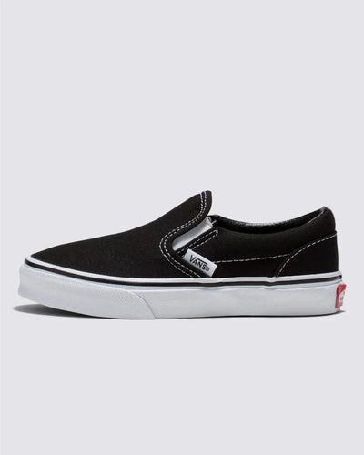 BOYS CLASSIC SLIP ON - BLACK/WHITE