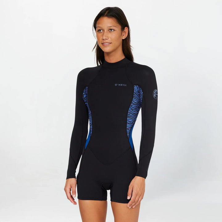 WOMENS BAHIA 2MM LONG SLEEVE BOYLEG BACK ZIP