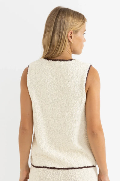 ADELE LONGLINE CONTRAST KNIT VEST