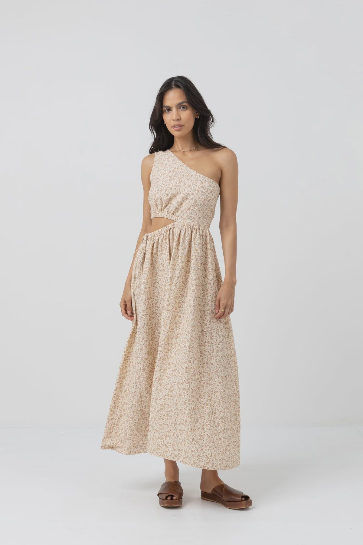 NAZARE PAISLEY ONE SHOULDER MAXI