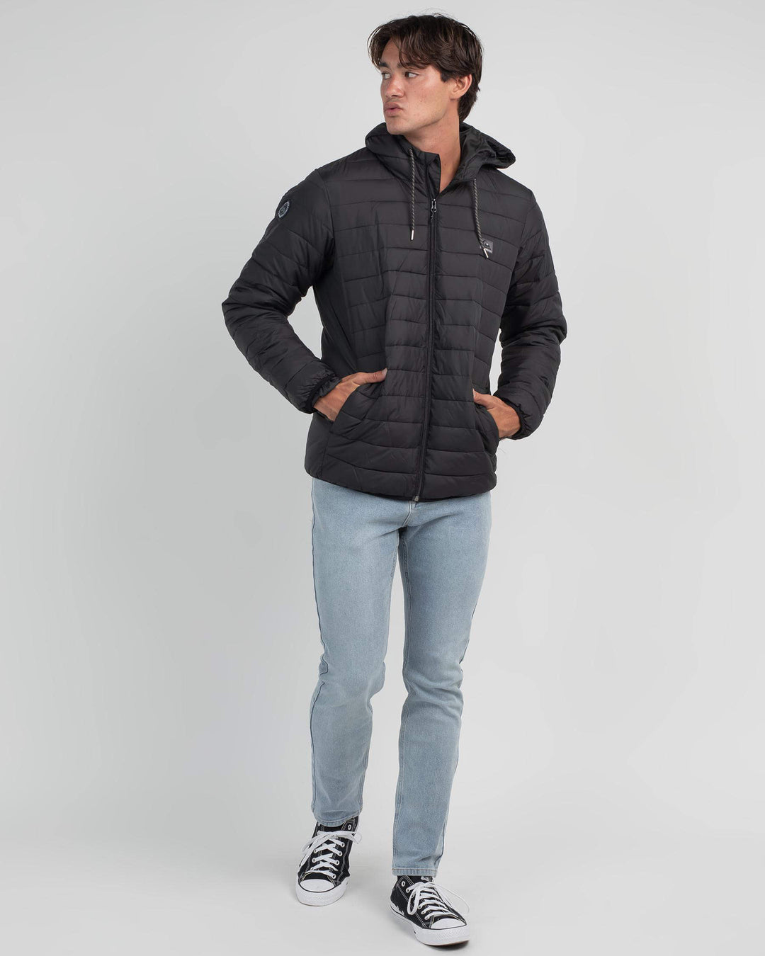 SCALY HOODED PUFFER JACKET