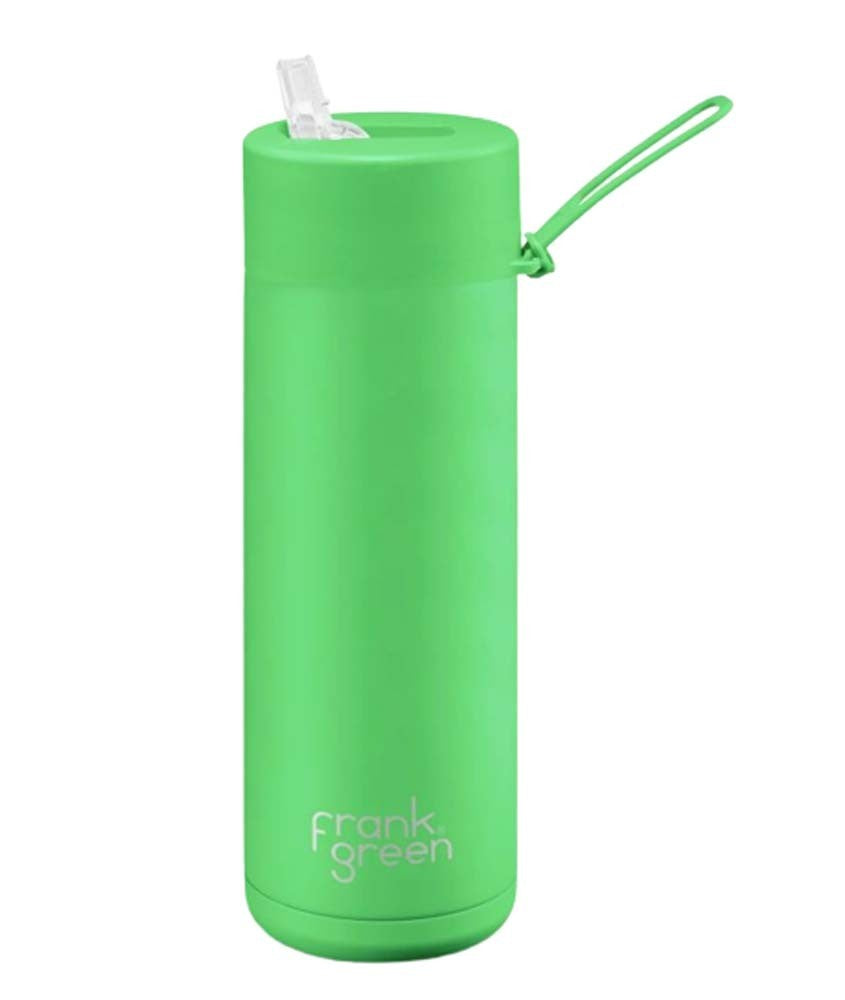 CERAMIC REUSABLE BOTTLE - NEON GREEN 595ml