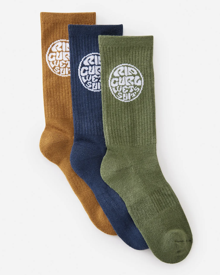 MENS WETTY CREW SOCK - 3 PACK
